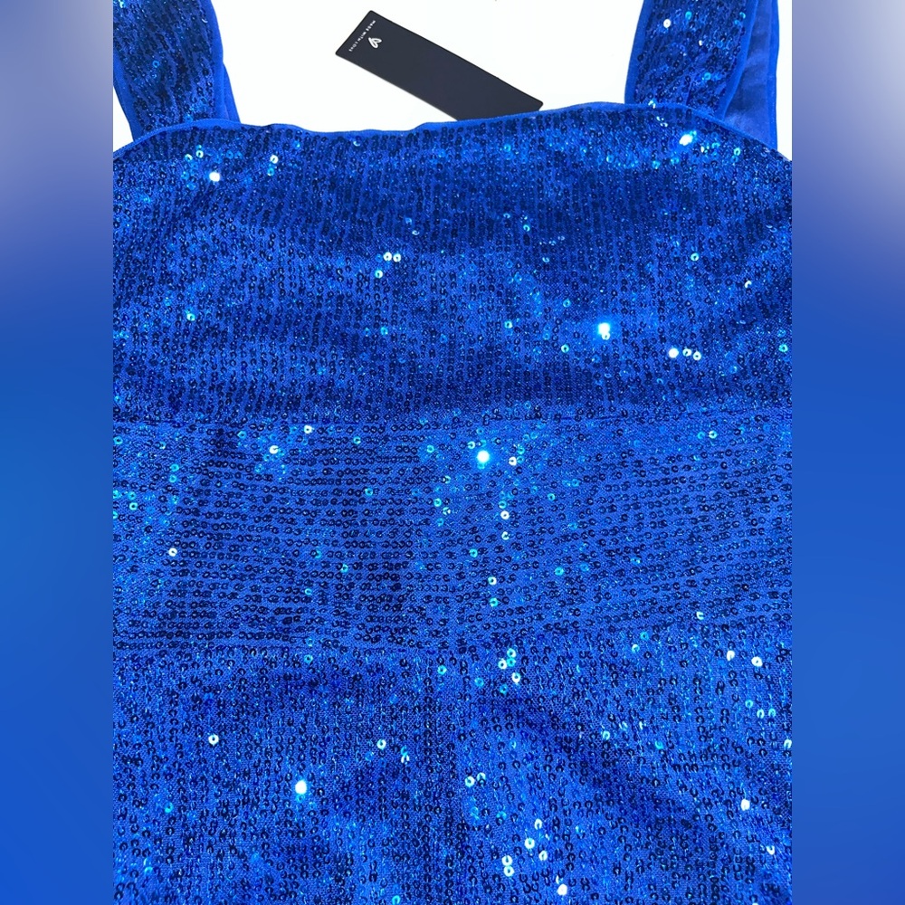 Lulu's Electric Blue Sequin Jumpsuit - Picture 6 of 7